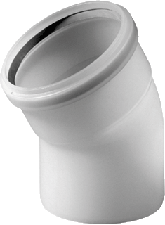 Rookgas bocht 100mm 45° transparant (Ubbink)